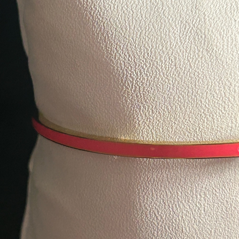 Michael Kors Pink Enamel and Gold Buckle Design Bracelet - Picture 6 of 16